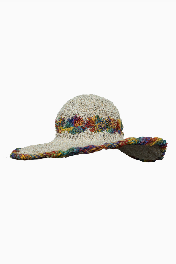 Rainbow Flower Hemp Hat